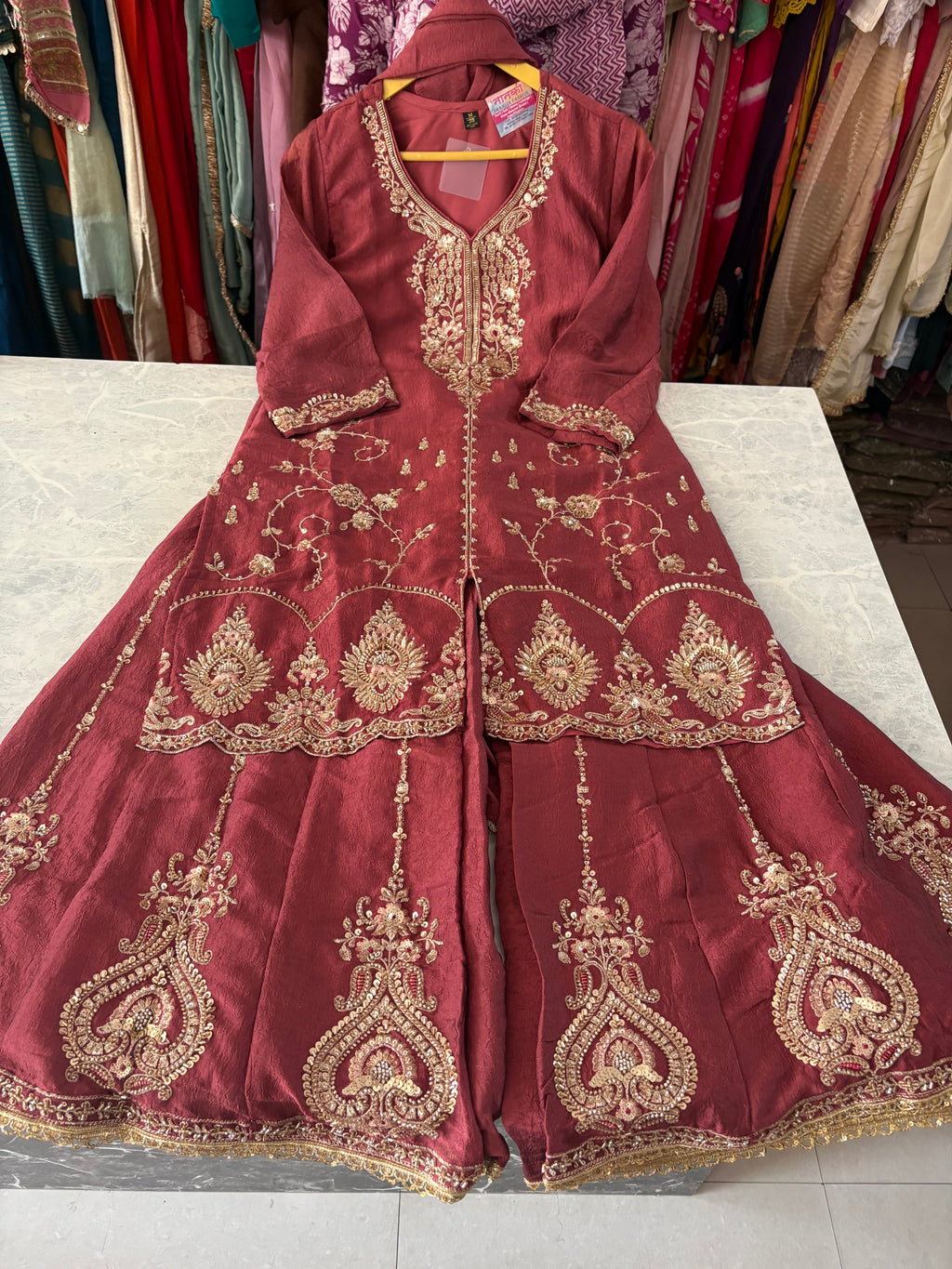 Heavy Handwork Plazzo Suits