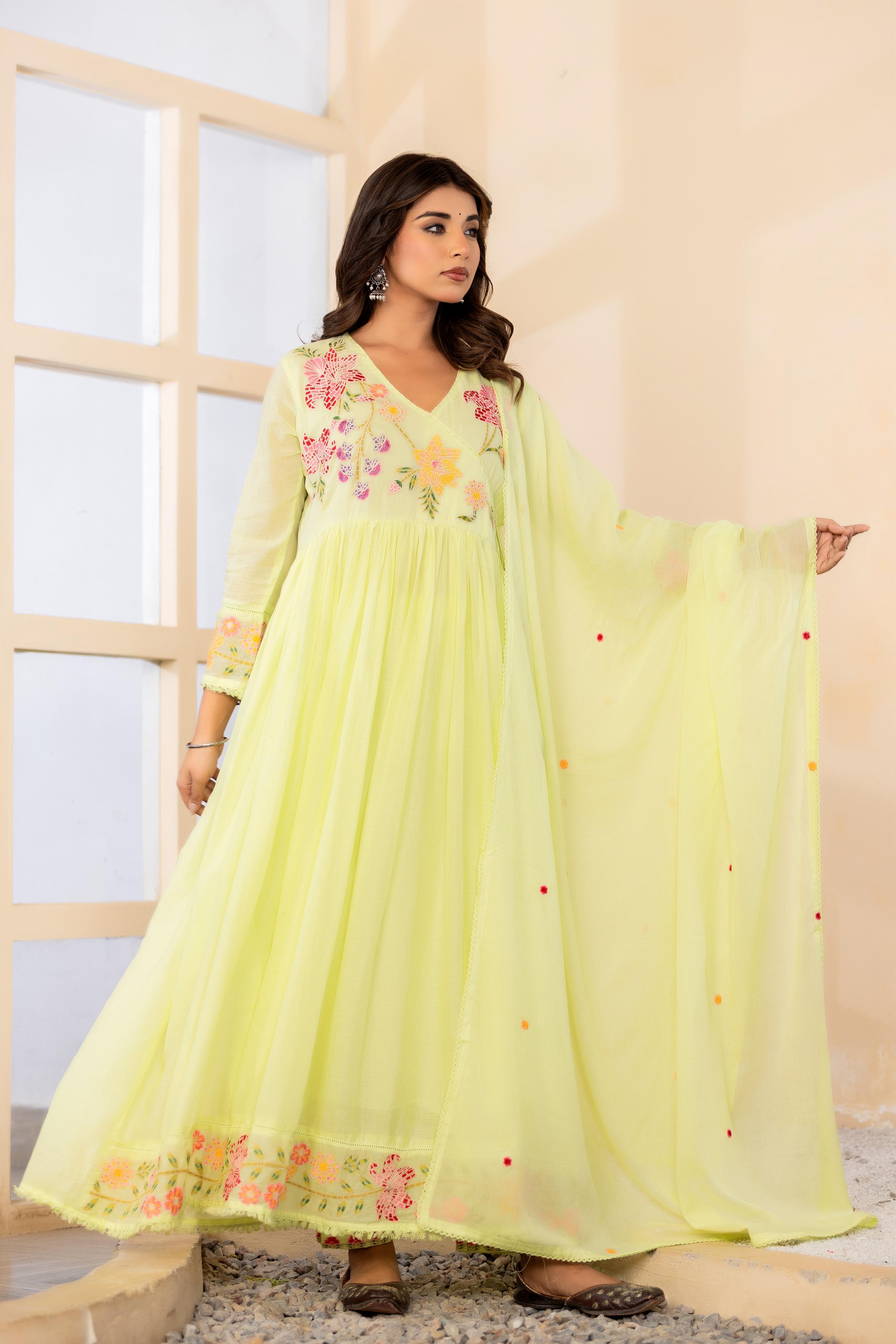 Mul Cotton Anarkali Suits