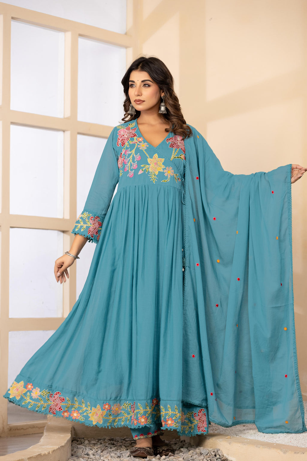 Mul Cotton Anarkali Suits