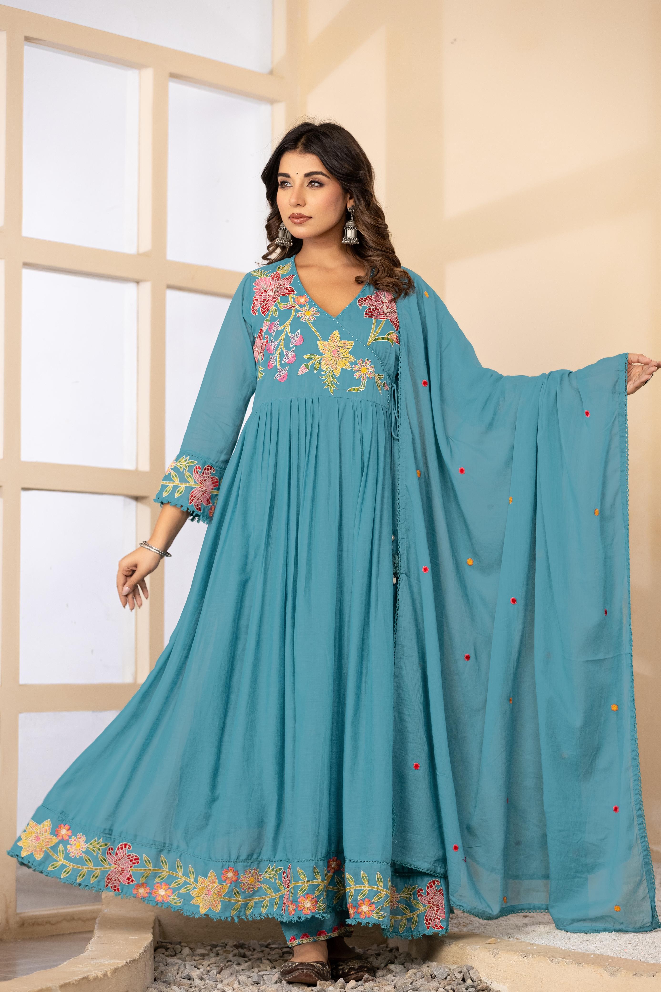 Mul Cotton Anarkali Suits