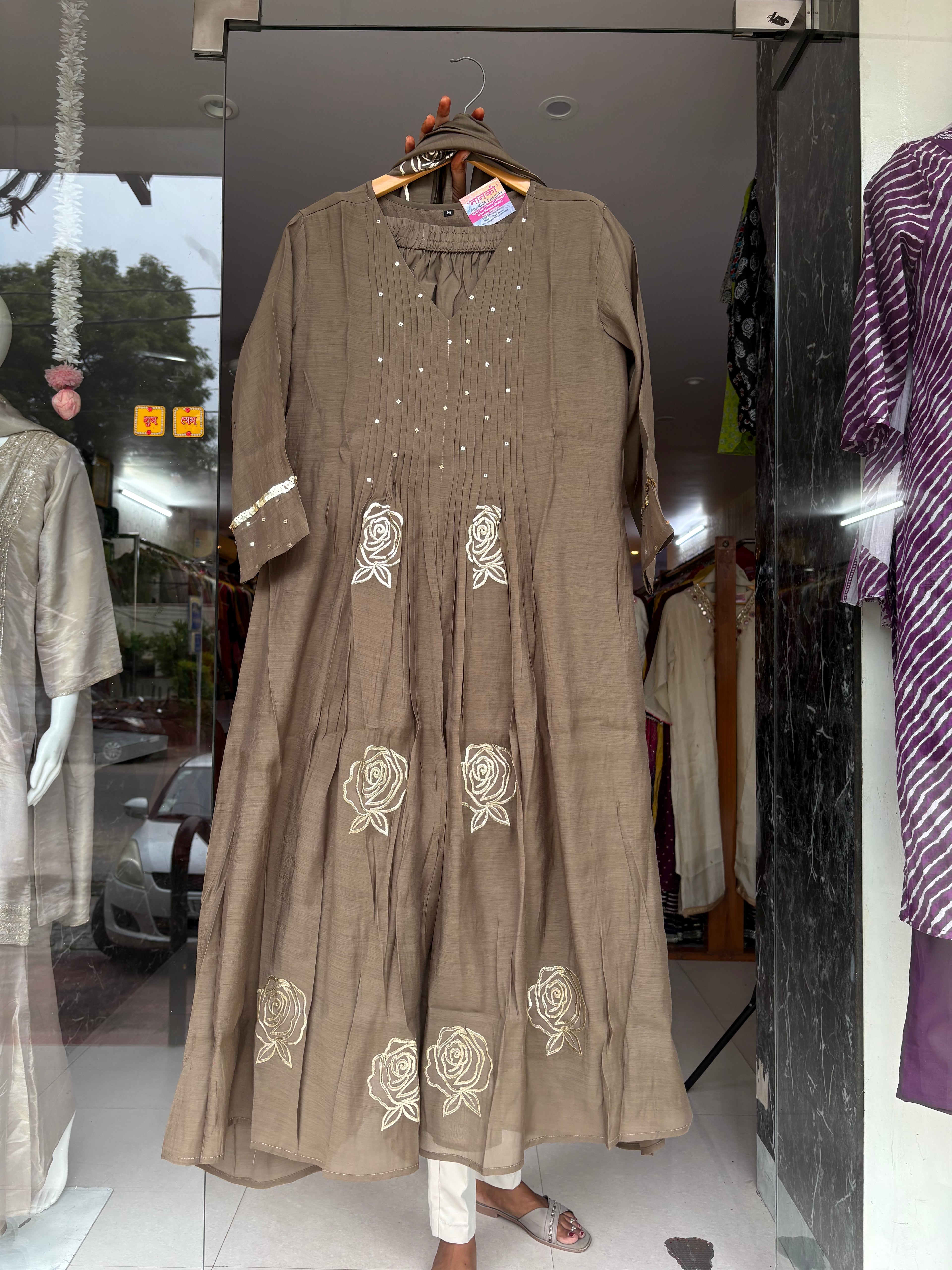 Mal Chanderi Aline Suits