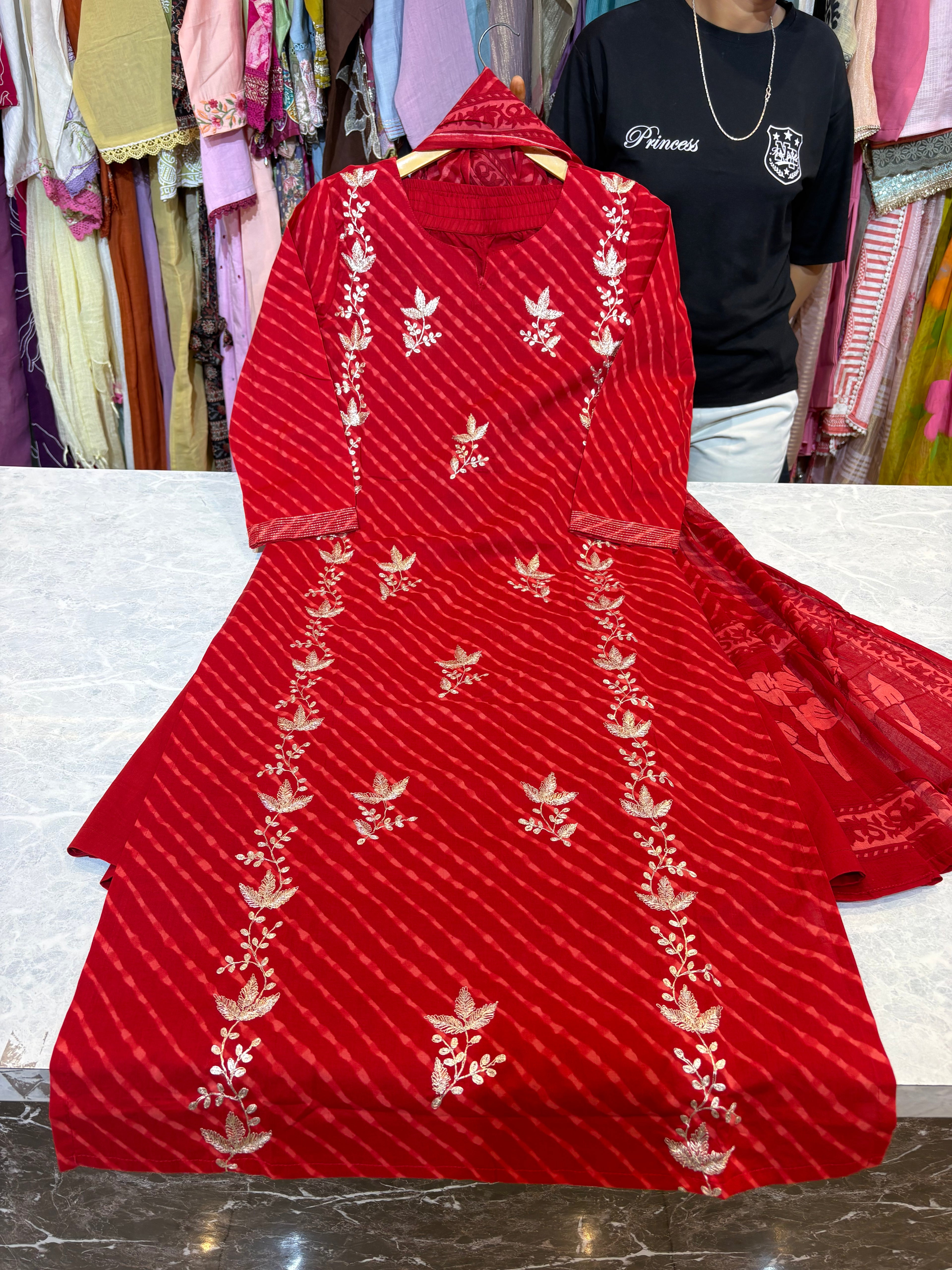 Pure Cotton Leheriya Suits
