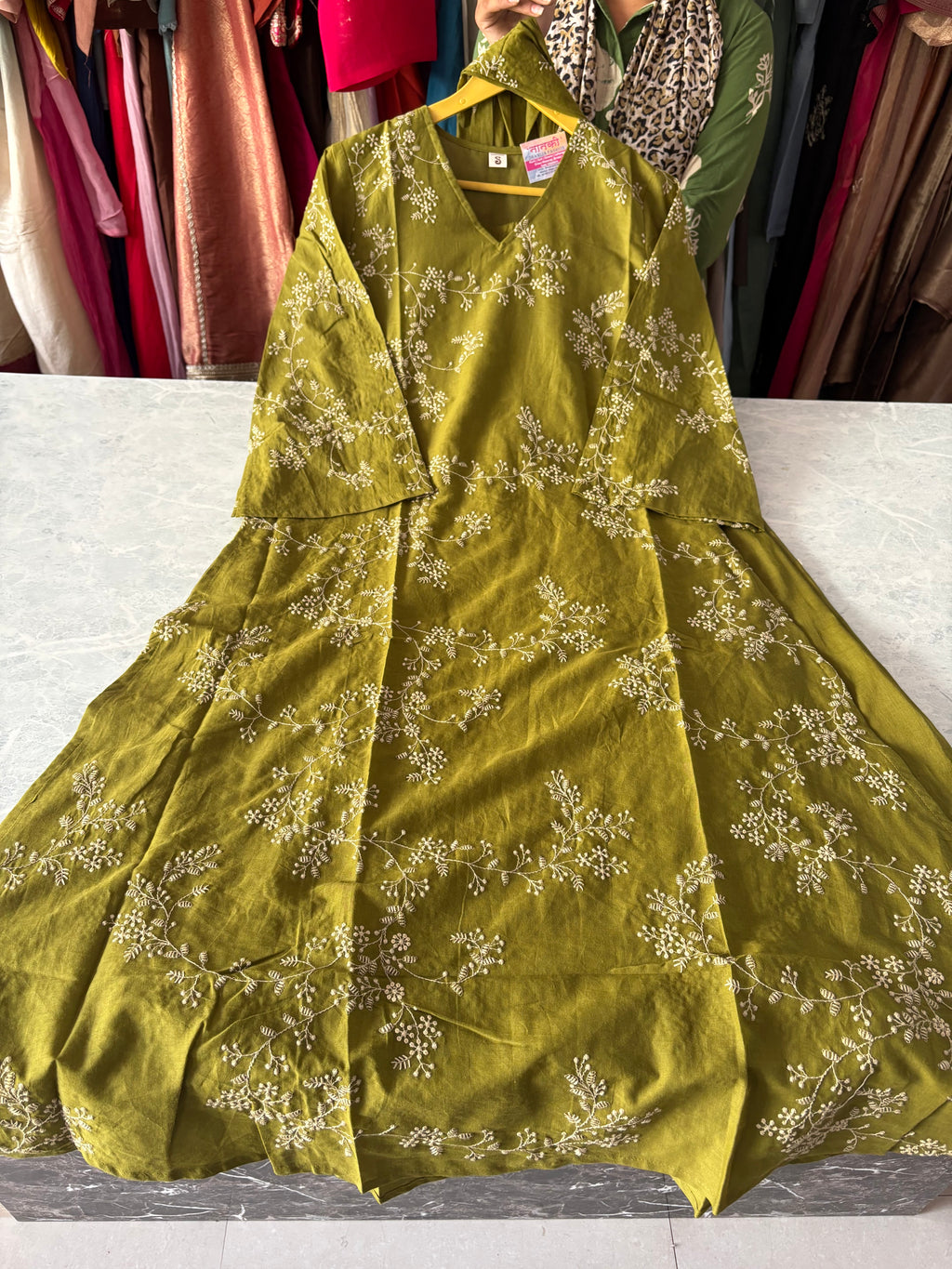 Pure Cotton Stitched Suits With Beautiful Embroidery Work