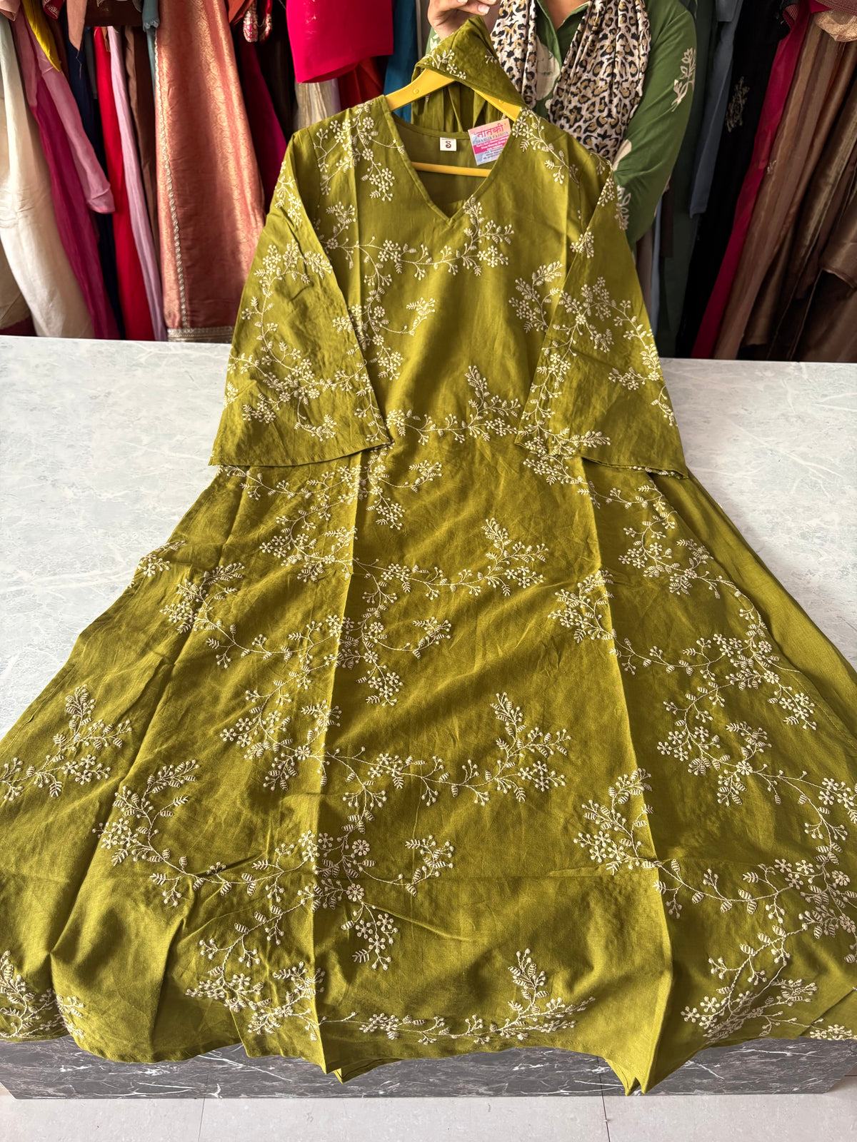 Pure Cotton Stitched Suits With Beautiful Embroidery Work