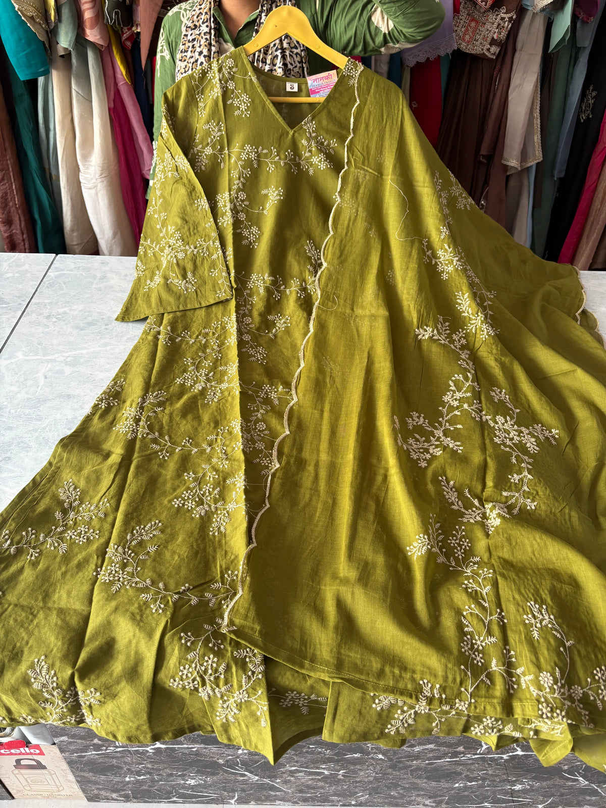Pure Cotton Stitched Suits With Beautiful Embroidery Work
