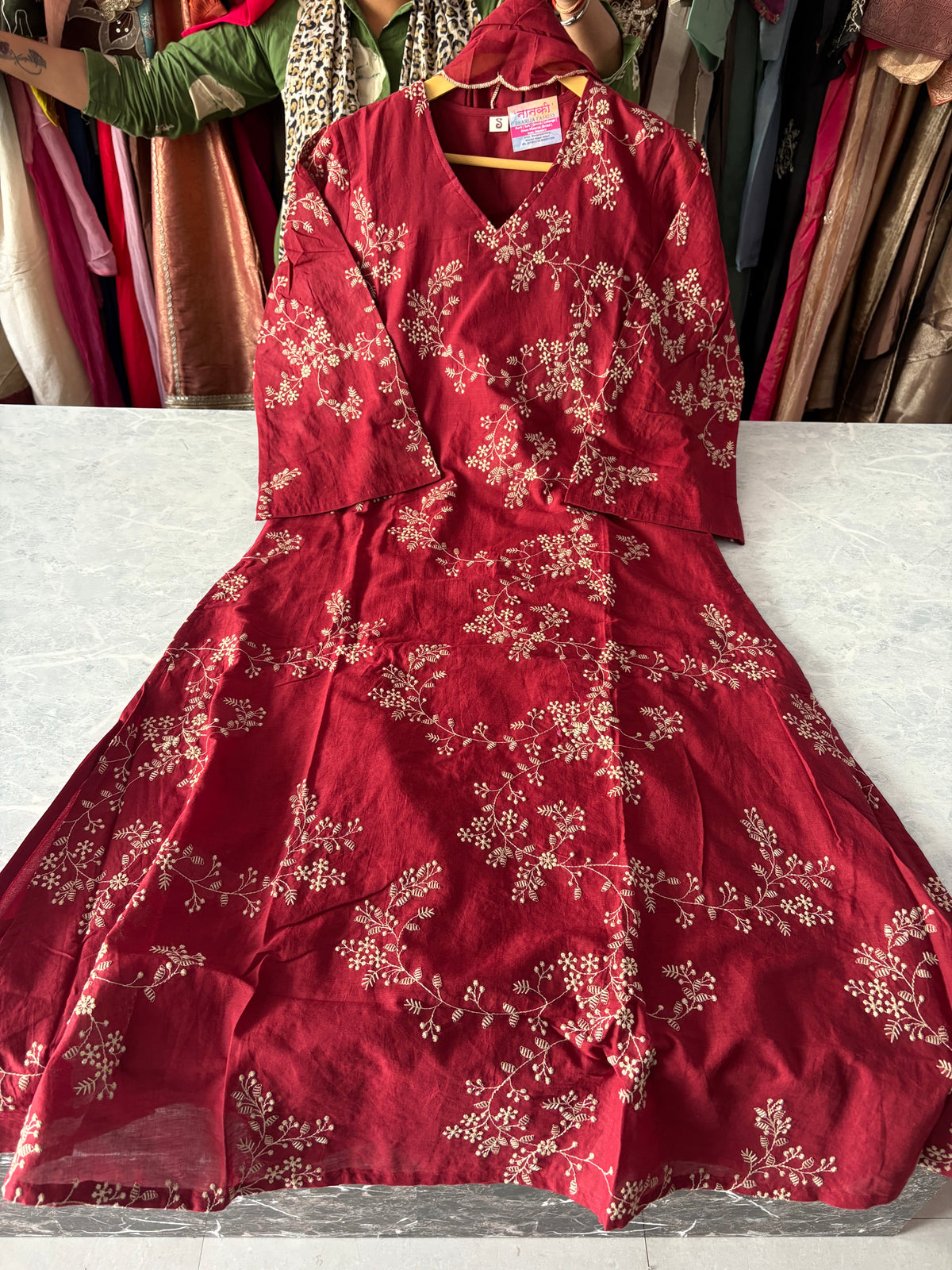 Pure Cotton Stitched Suits With Beautiful Embroidery Work