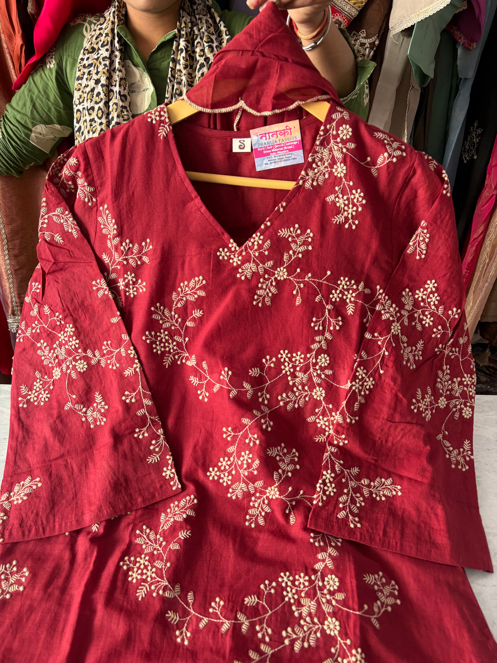 Pure Cotton Stitched Suits With Beautiful Embroidery Work