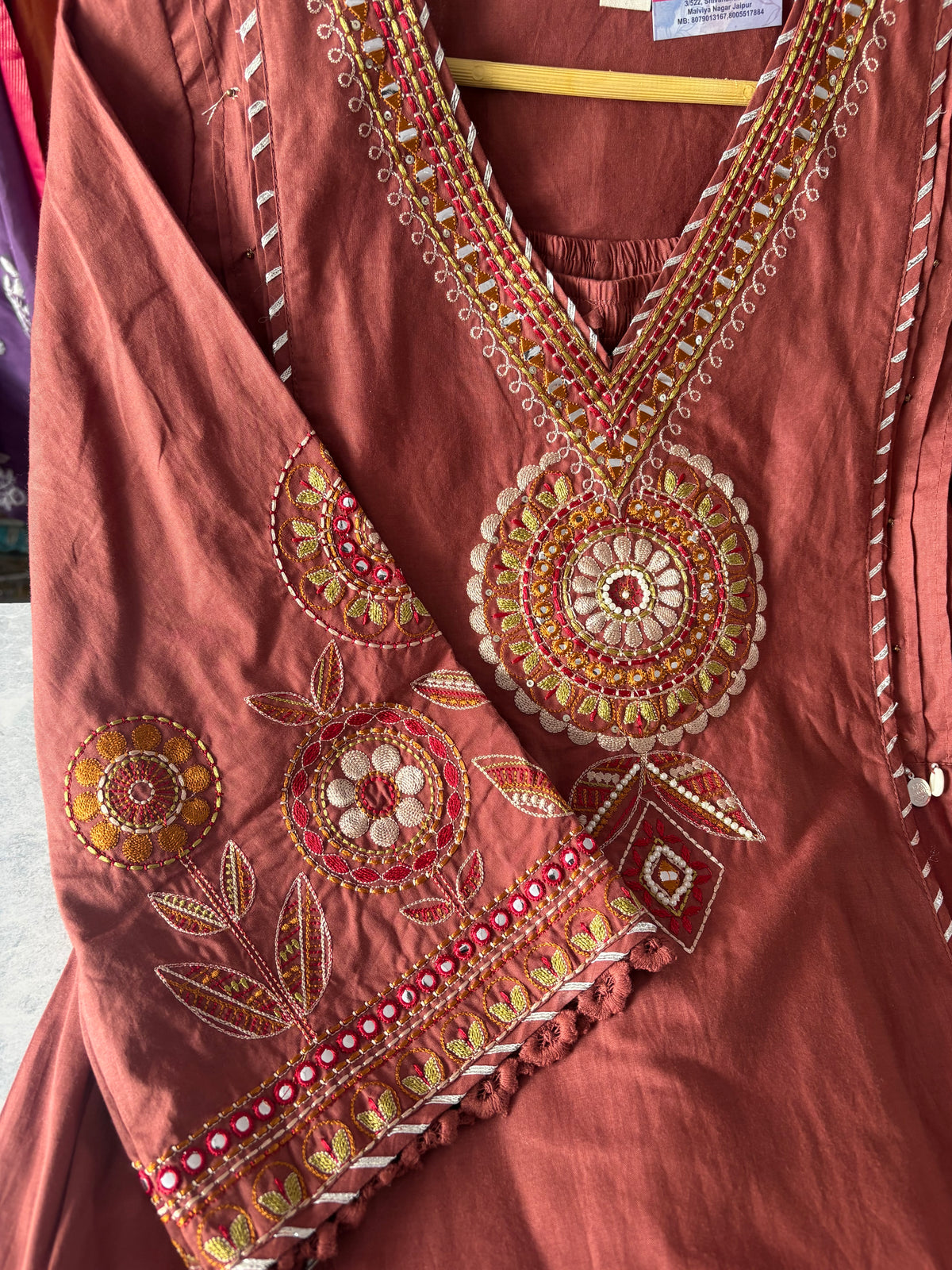 Pure Cotton Designer Embroidery Stitched Suits With Plazzo and Malmal Dupatta