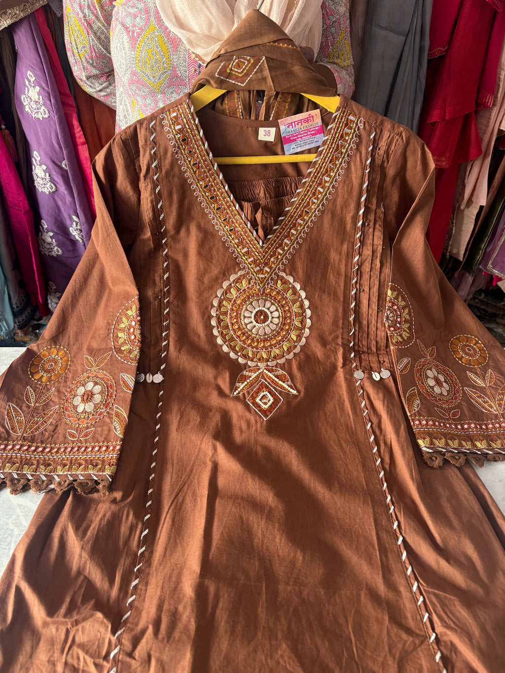Pure Cotton Stitched Suits with Designer Embroidery Work and Malmal Dupatta