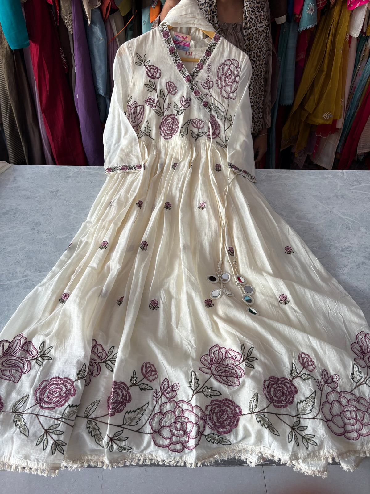 Pure Mal Cotton Stitched Anarkali Suits