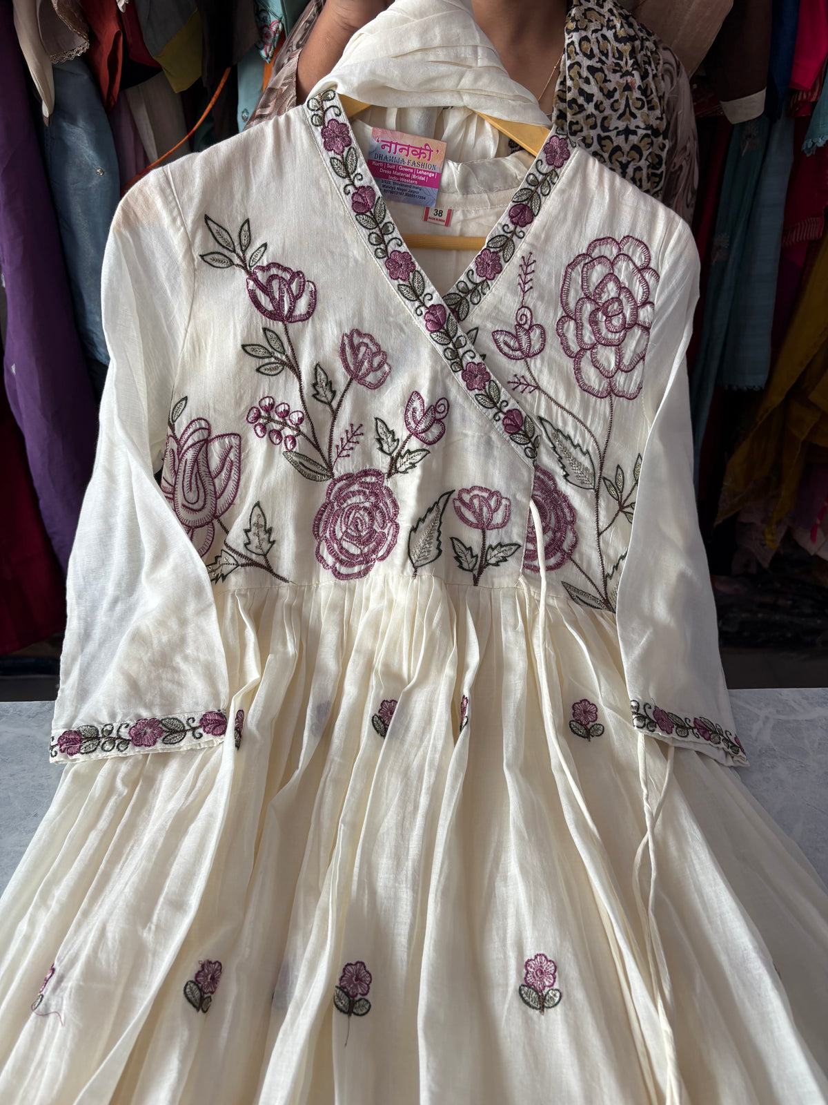 Pure Mal Cotton Stitched Anarkali Suits