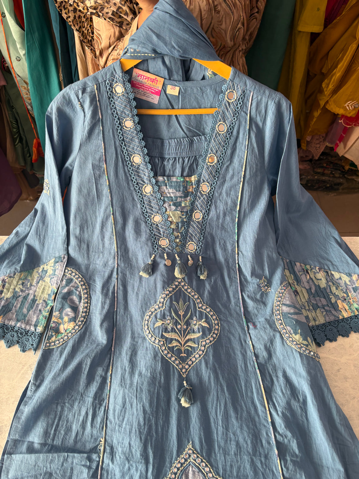 Pure Cotton Designer Embroidery Suits