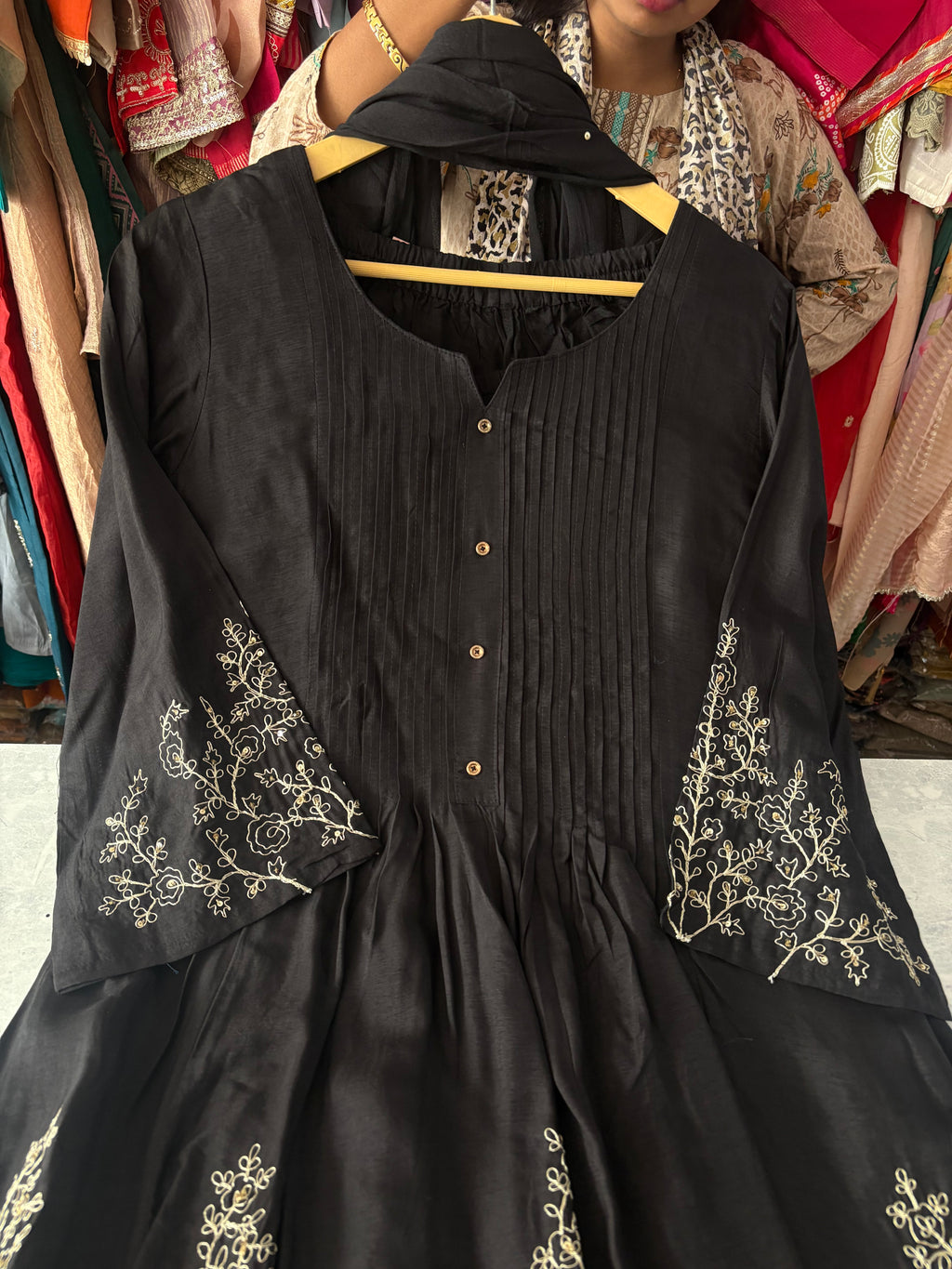 Dola Silk Fabric Designer Aline Suits