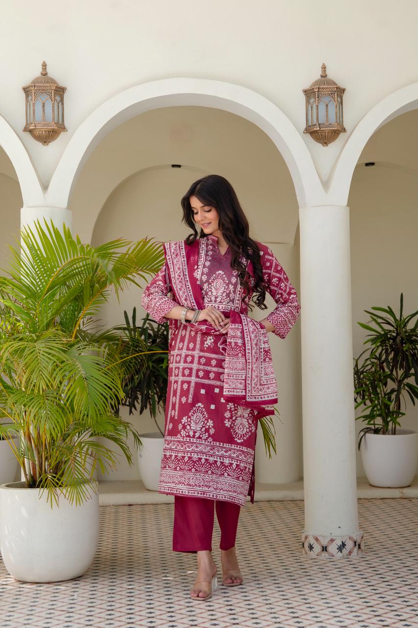 Cotton 3Pcs Suit