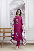 Pure Cotton Block Print Aline 3pcs Suit