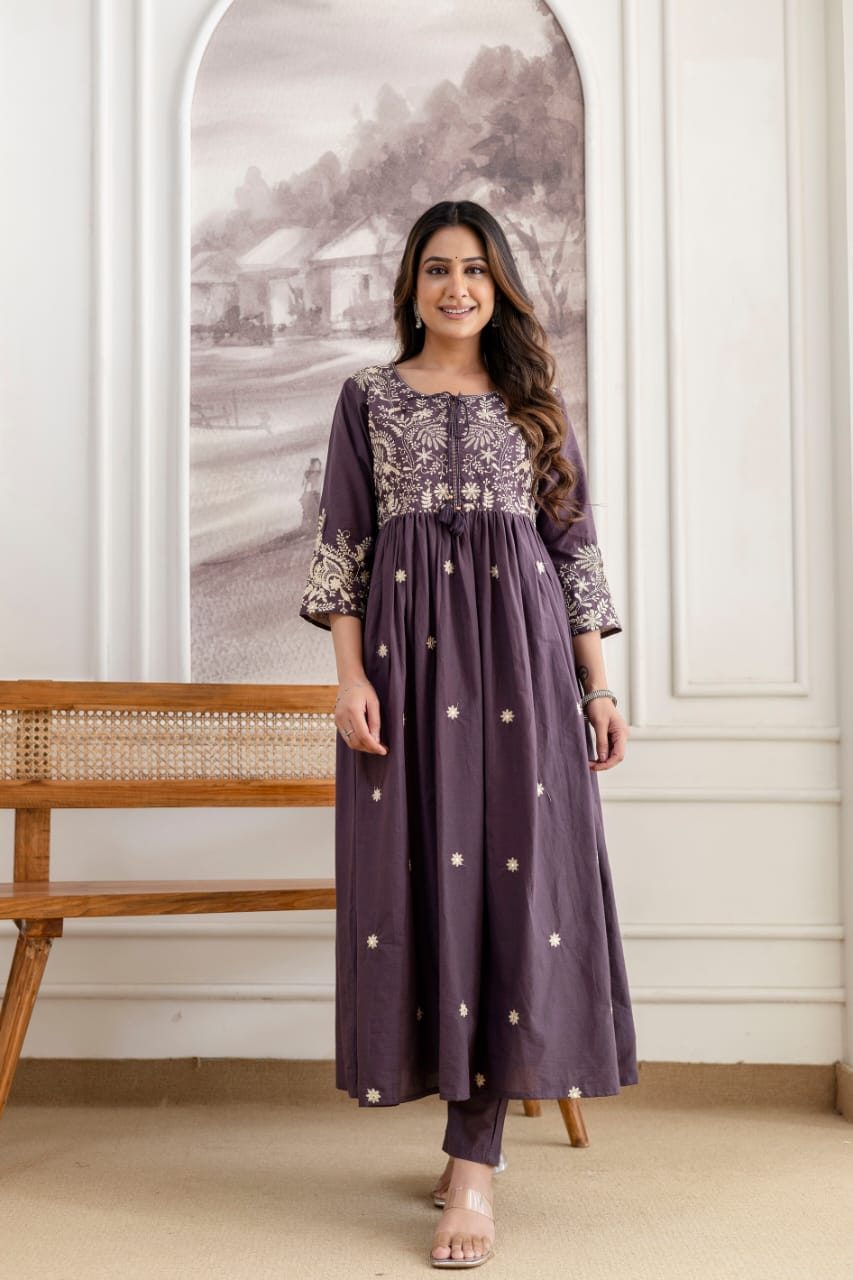 Pure Cotton Anarkali Suit
