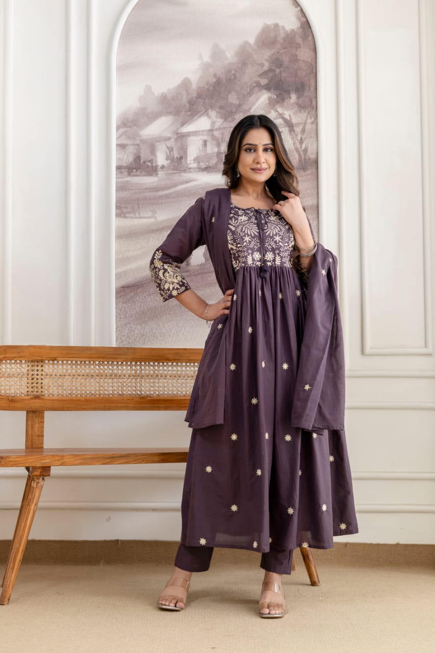 Pure Cotton Anarkali Suit