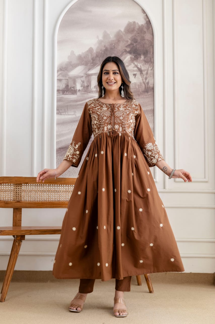 Pure Cotton Anarkali Suit
