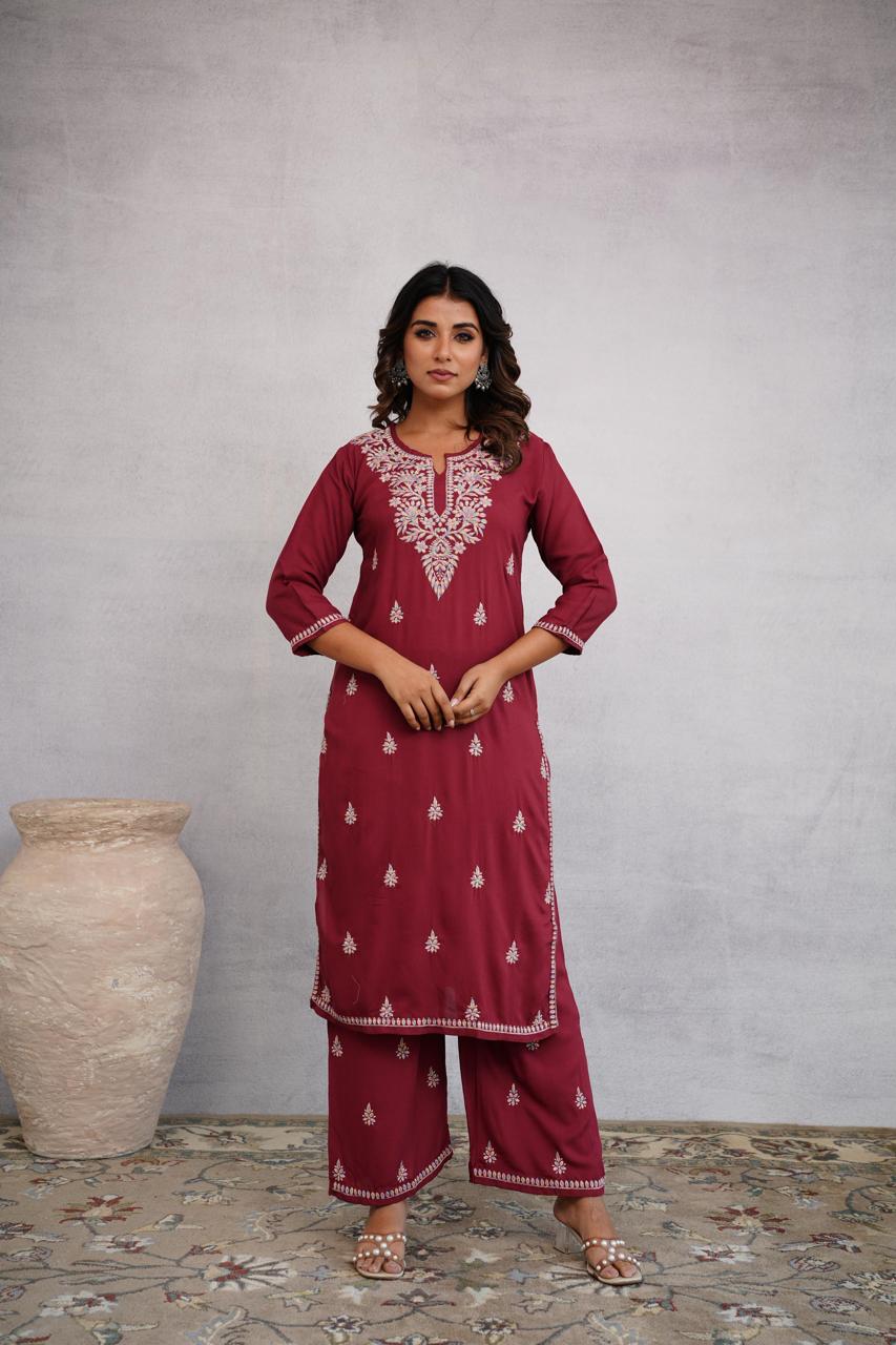 Rayon Kurti Pant Set