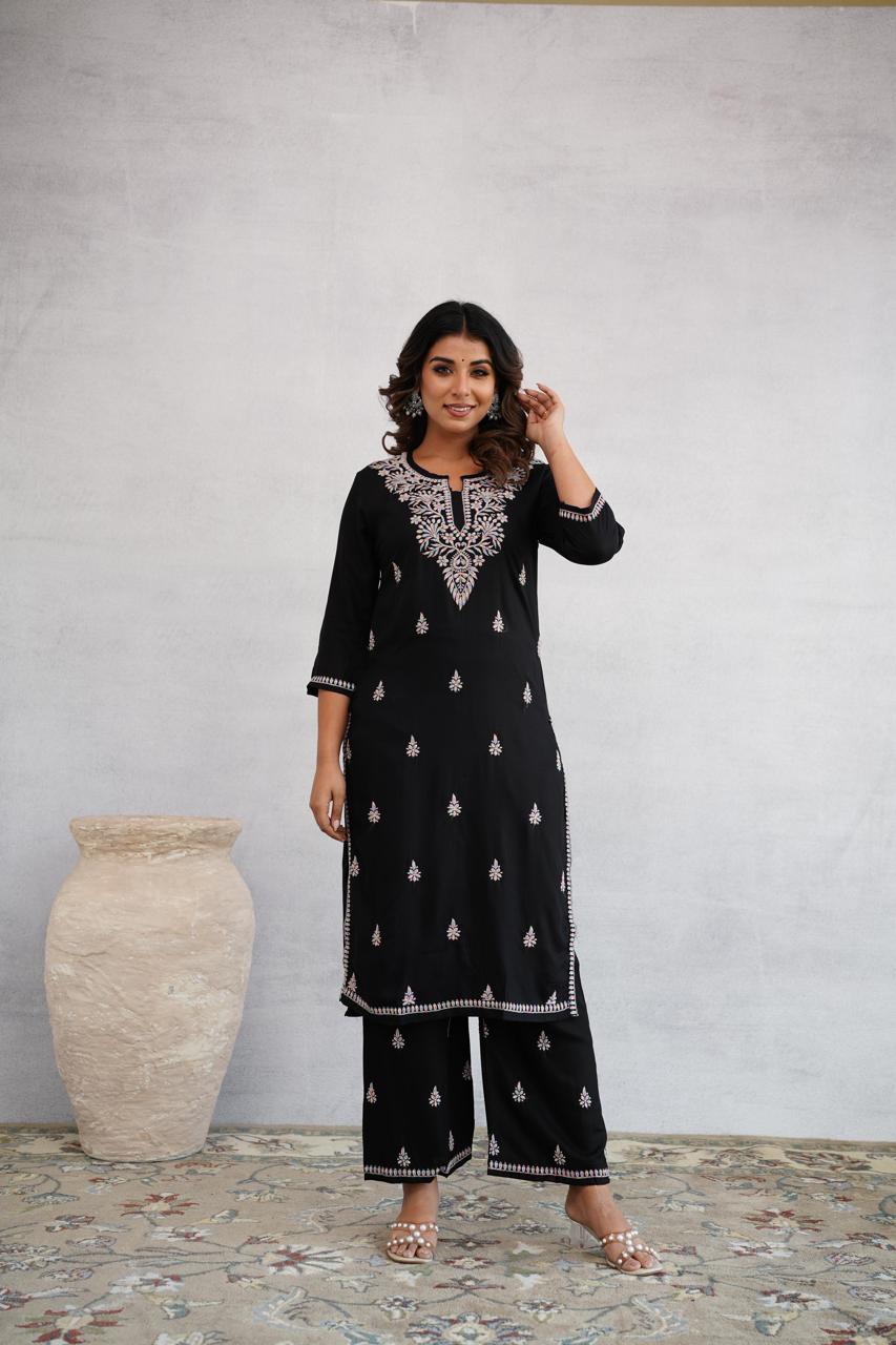 Rayon Kurti Pant Set