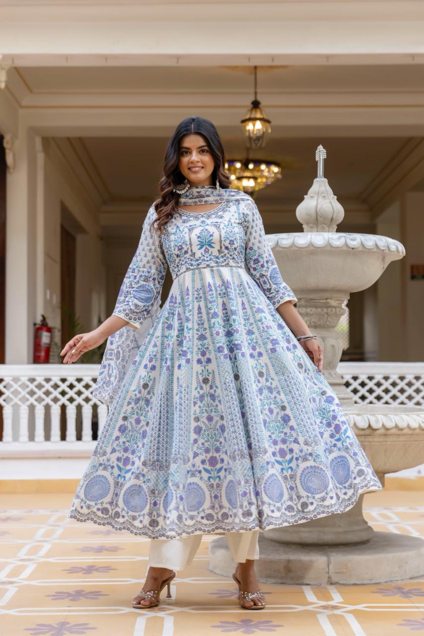 Pure Cotton Anarkali Suit