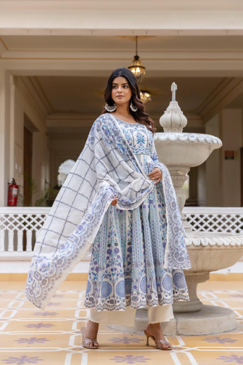 Pure Cotton Anarkali Suit