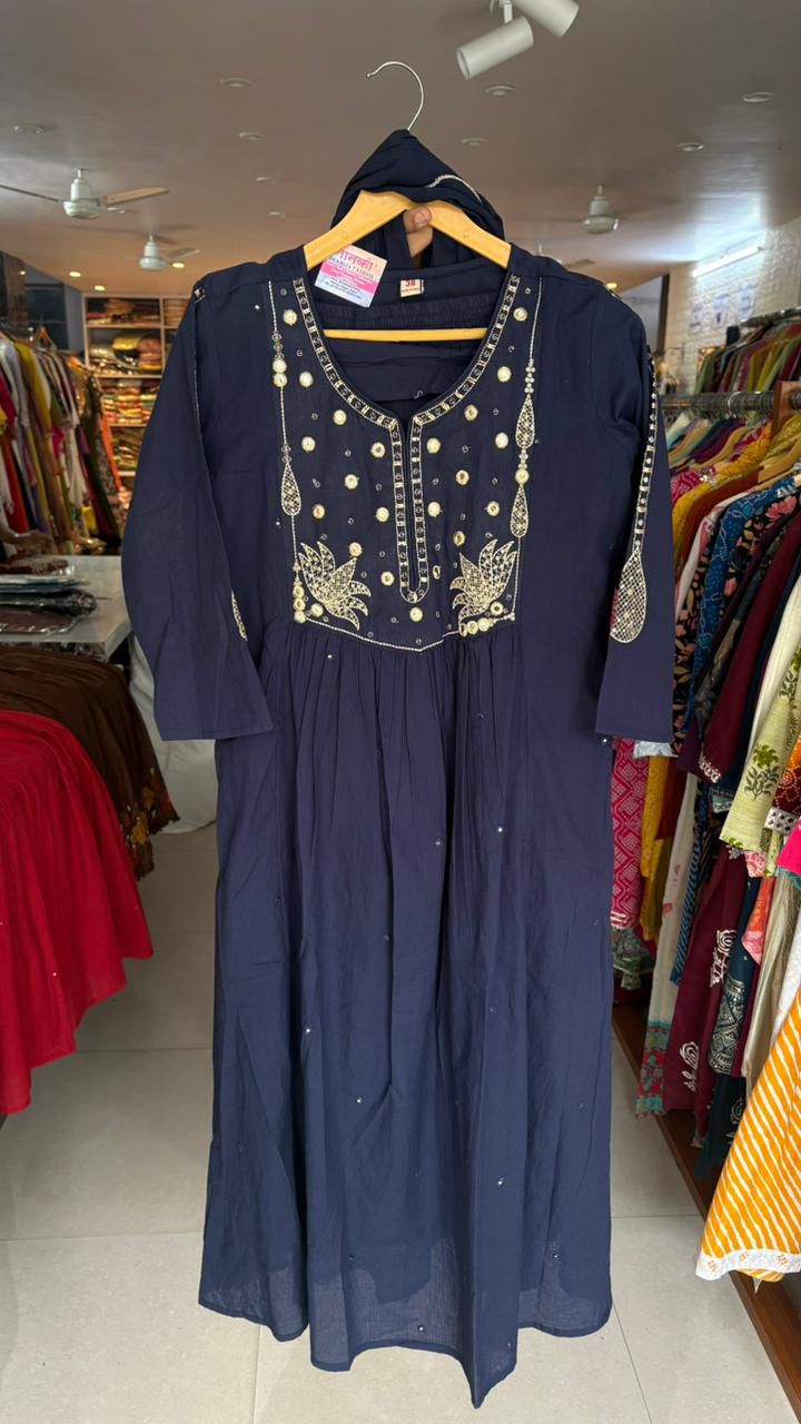 Pure Cotton Aline 3pcs Suit