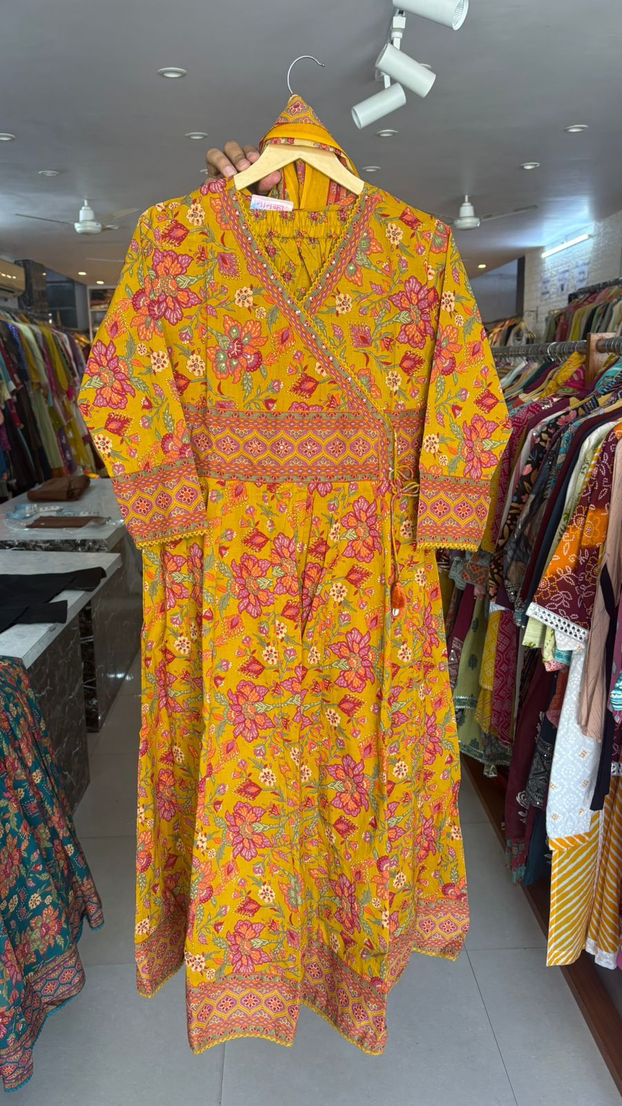 Pure Cotton Anarkali 3pcs Suit