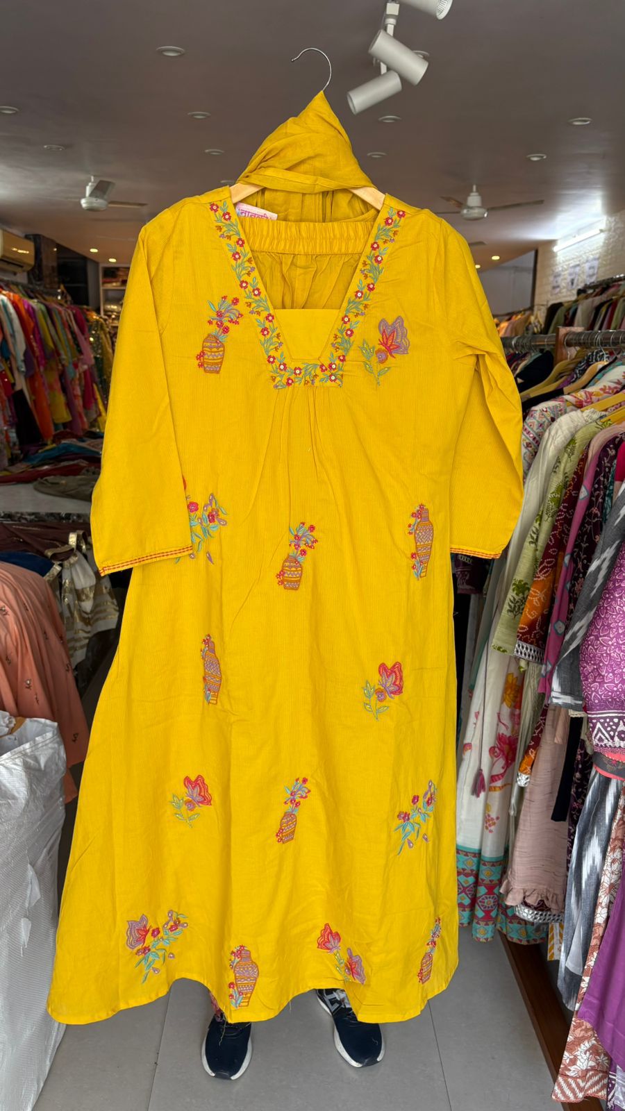 Pure Cotton Aline 3pcs Suit