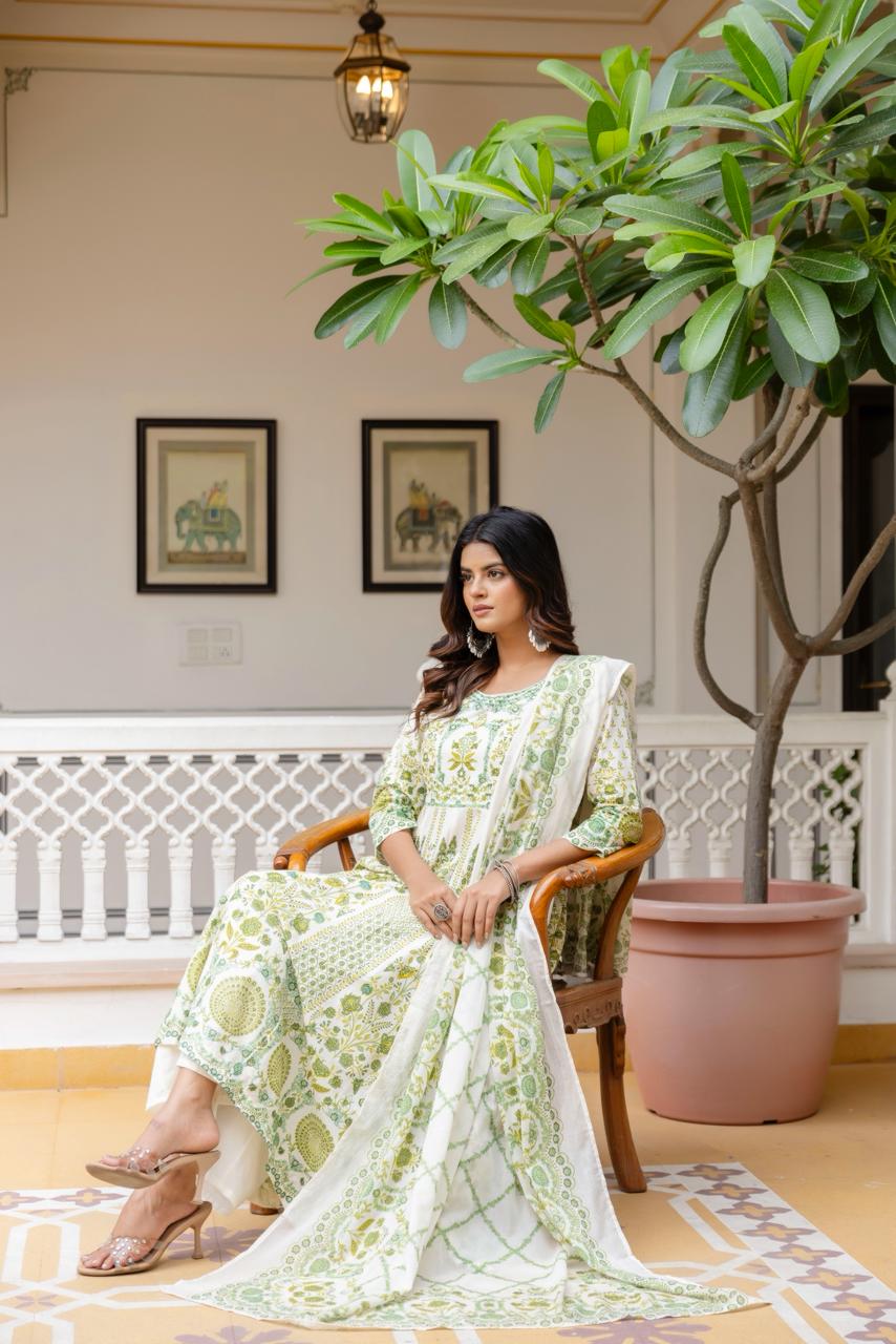 Pure Cotton Anarkali Suit