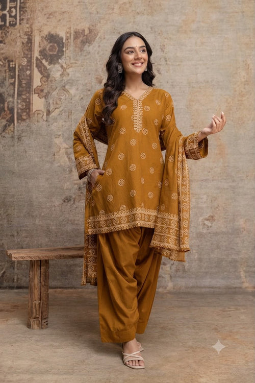 Farshi Salwar Pure Cotton Stiched Suits