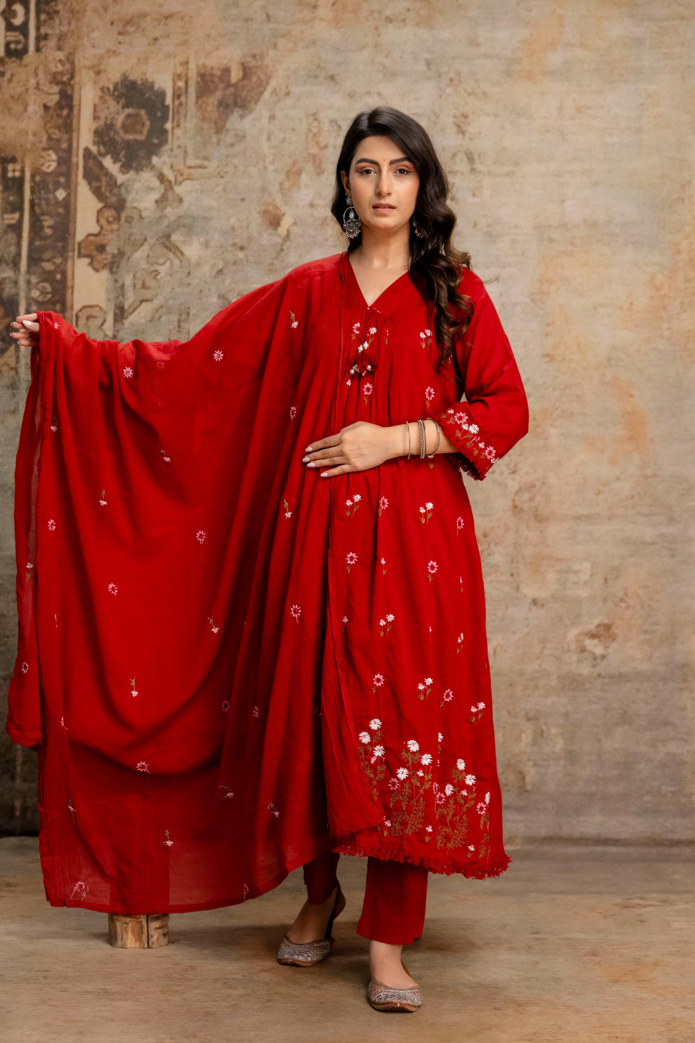 Malmal Cotton Stiched Aline Suits