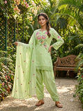 Premium Cotton stitched suit with Farshi salwar and Malmal dupatta