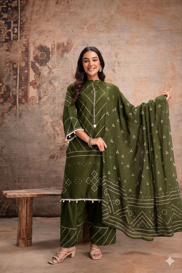 Pure cotton Farshi 3pcs suit