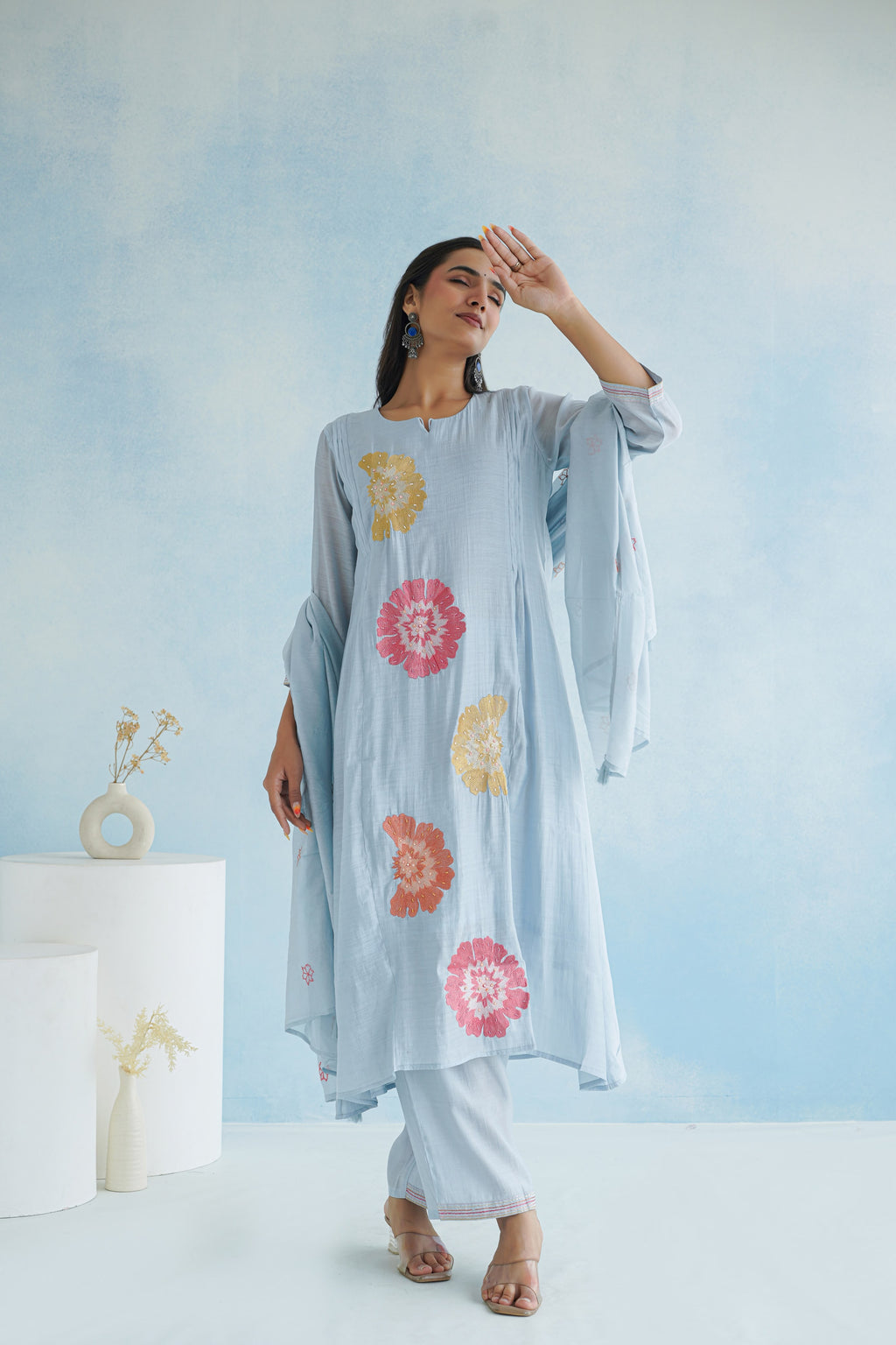 Mal Chanderi Aline Suits