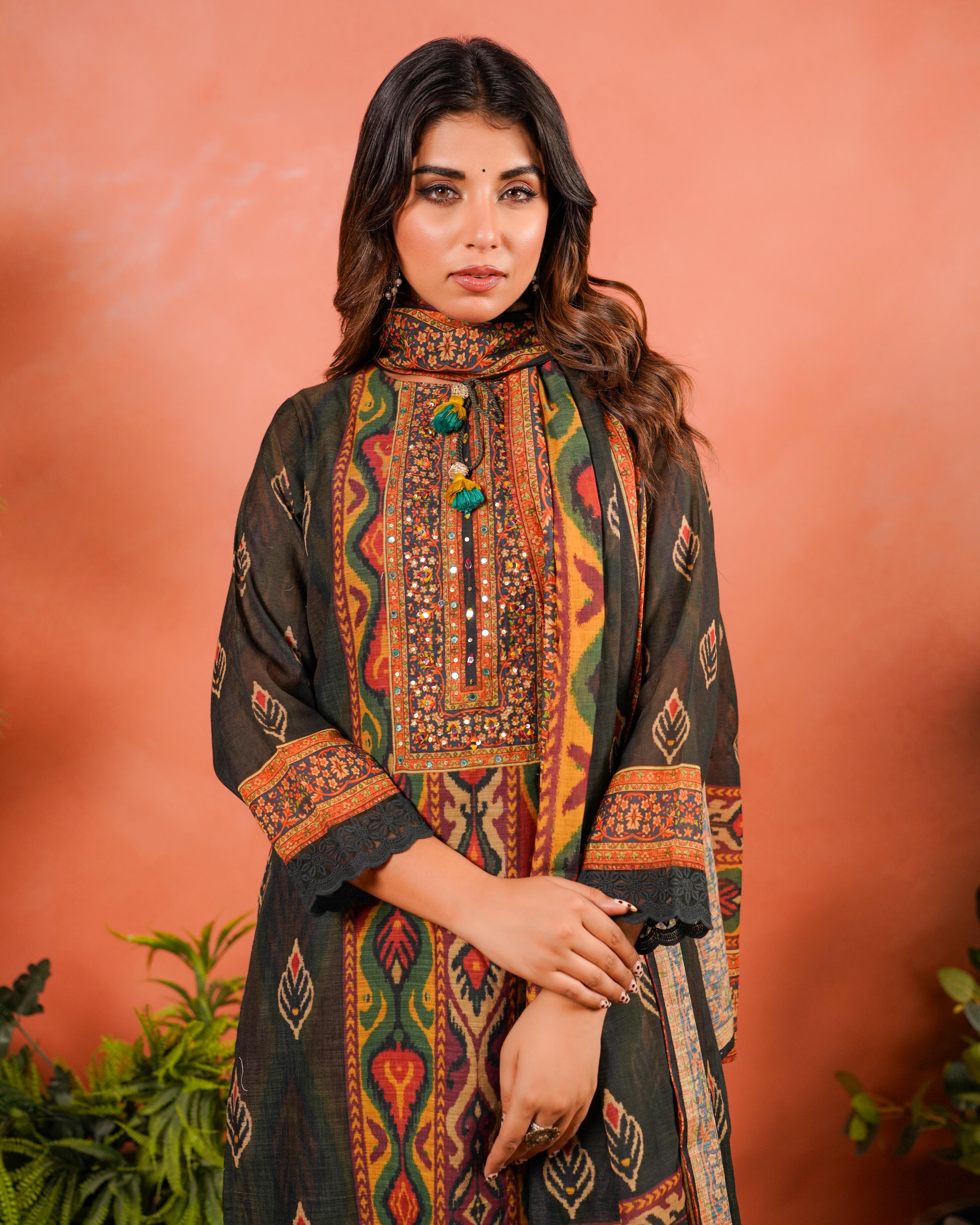 Pure linen cotton 3pc suit