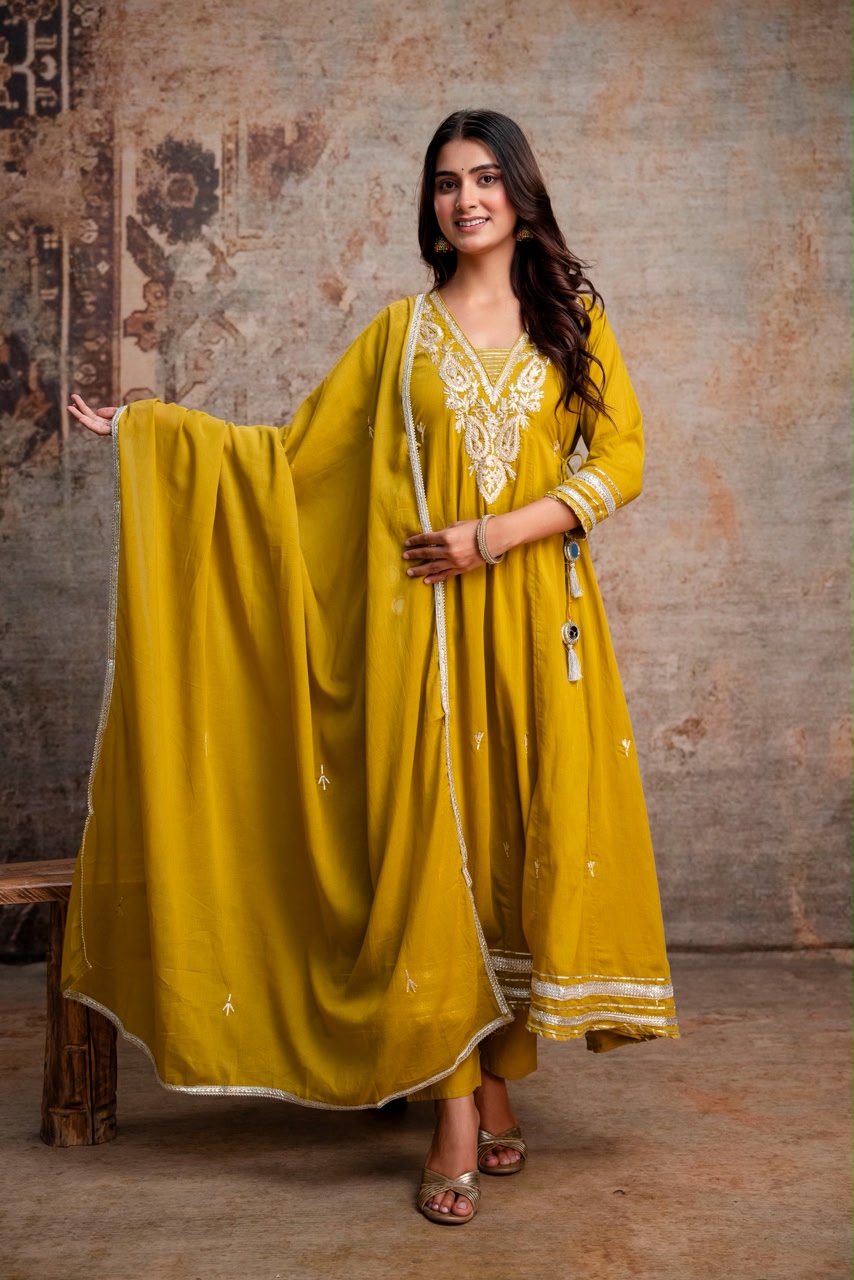 Pure Mul Cotton Anarkali Suit