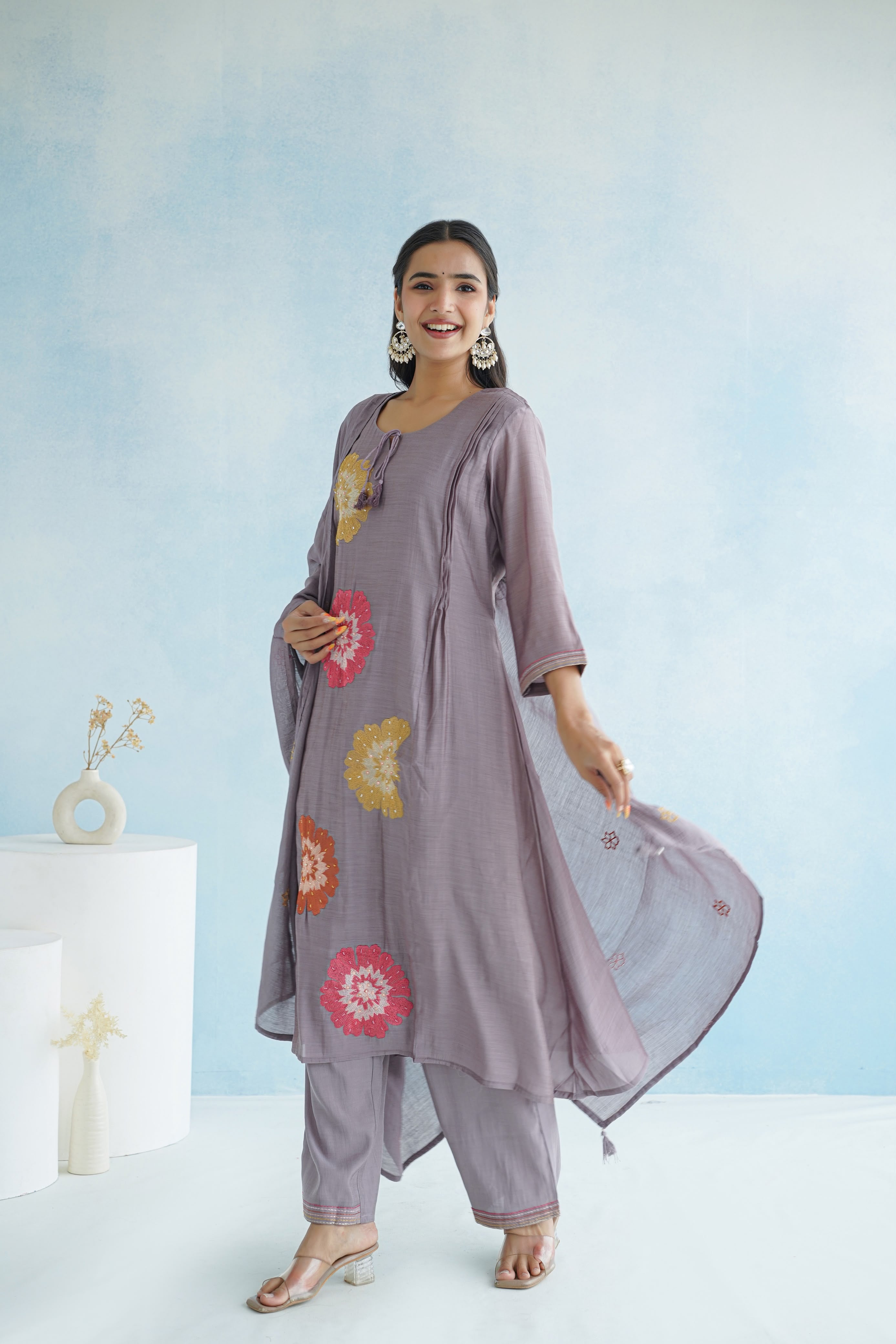 Mal Chanderi Aline Suits